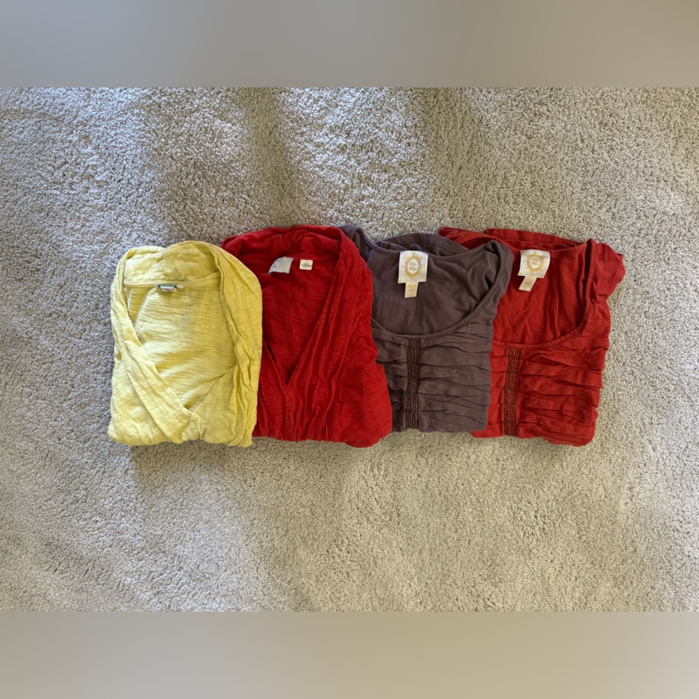 ANTHROPOLOGIE - bundle of 4 / 100% cotton top in XS